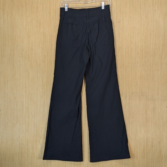 Maeve Anthropologie The Junie Jean Wide Leg Pants Womens 28 Black Flare Retro - Picture 3 of 8